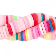 Katsuki beads 6mm Rainbow pink mix